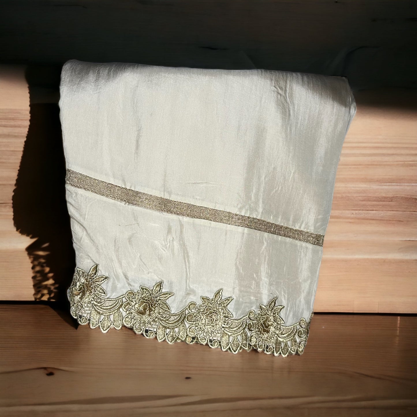 Pure Crepe lined and finished palazzo Stitched bottom with beautiful lacing