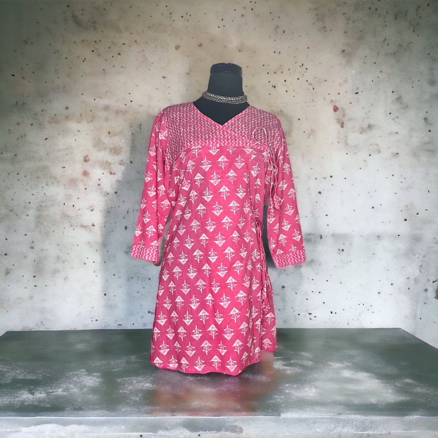 Pink Anarkali Style adjustable Stitched Kurta