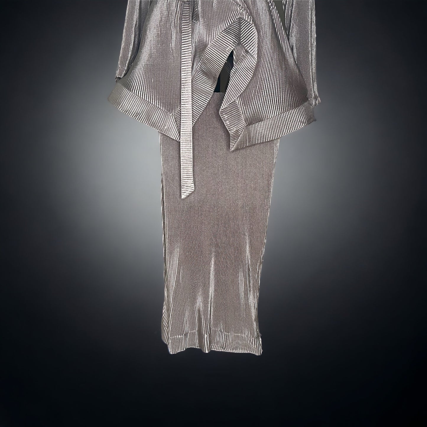 Mauvish Stitched Coordinate Set Stretchable Fabric