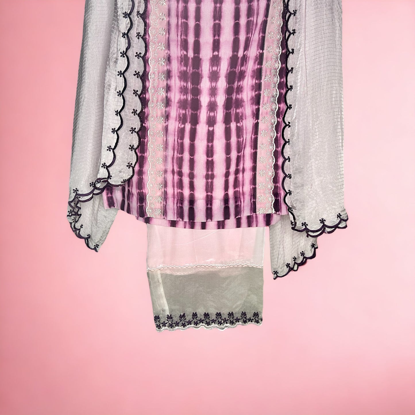 Beautiful Tie and Dyed pure Georgette Casual/Semi formal fully lined stitched Suit