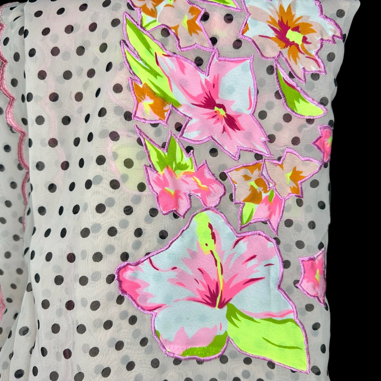 Pure Georgette Polka dots Baby Pink pure Georgette Dupatta